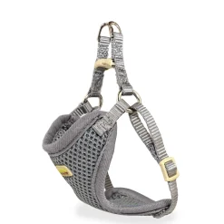 Mesh harness for very small dog, grey