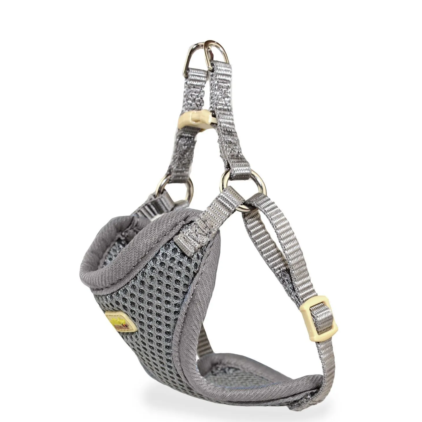 Mesh harness for very small dog, grey