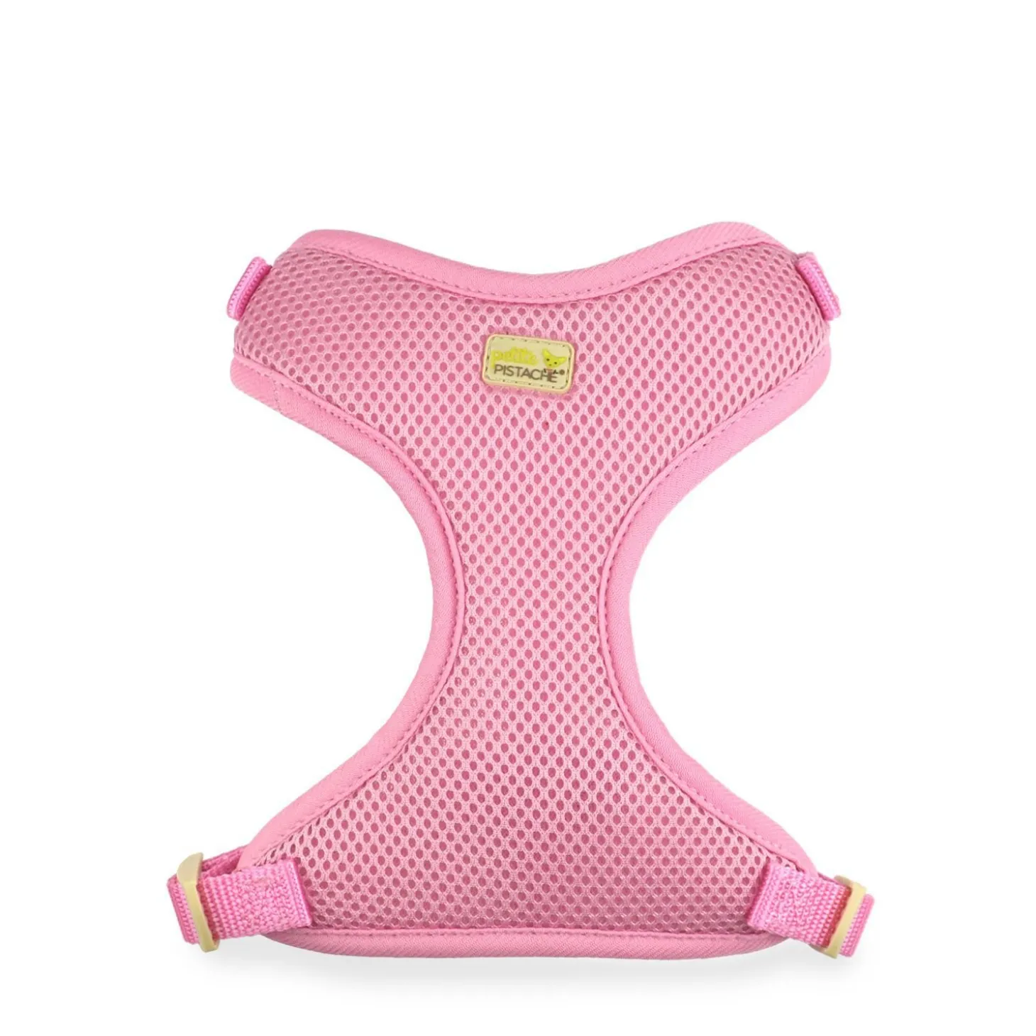 Mesh harness for very small dog, pink