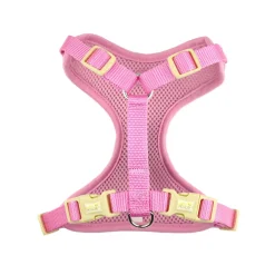 Mesh harness for very small dog, pink