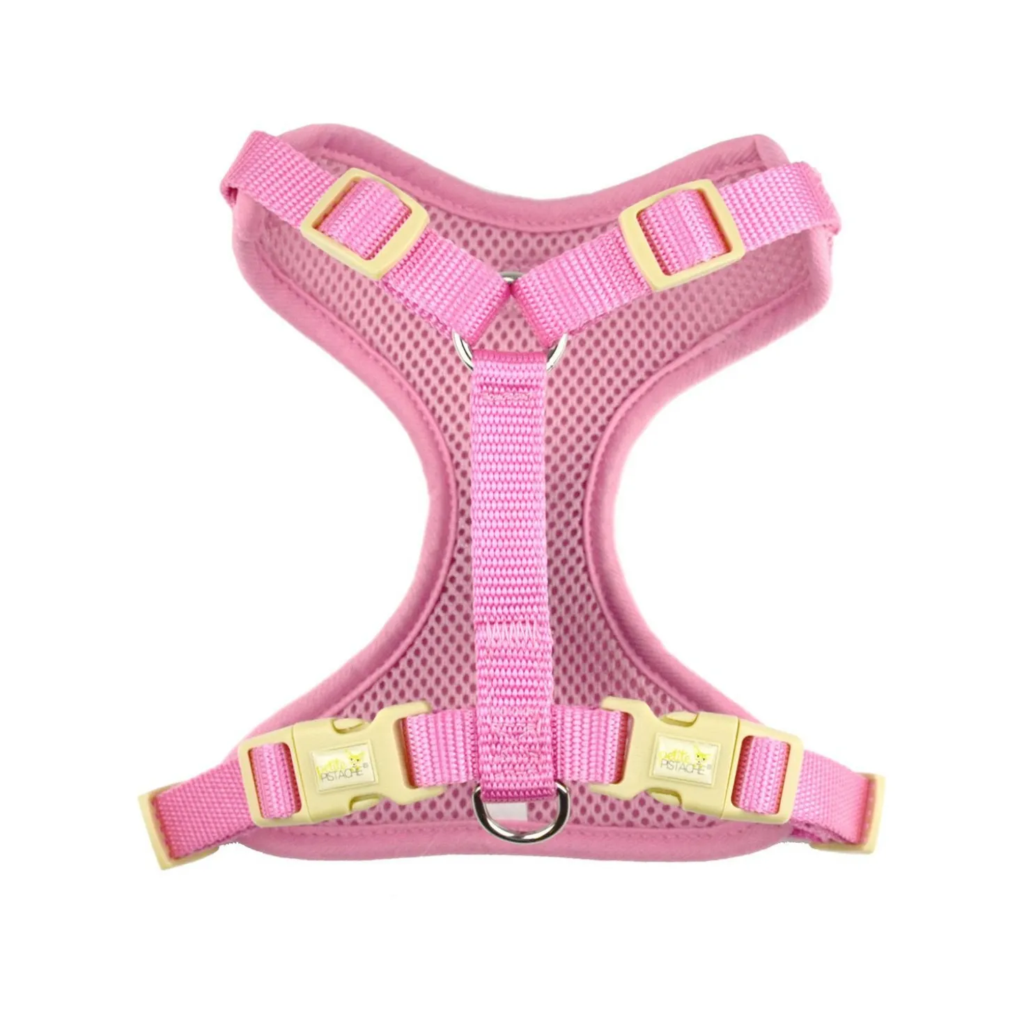 Mesh harness for very small dog, pink