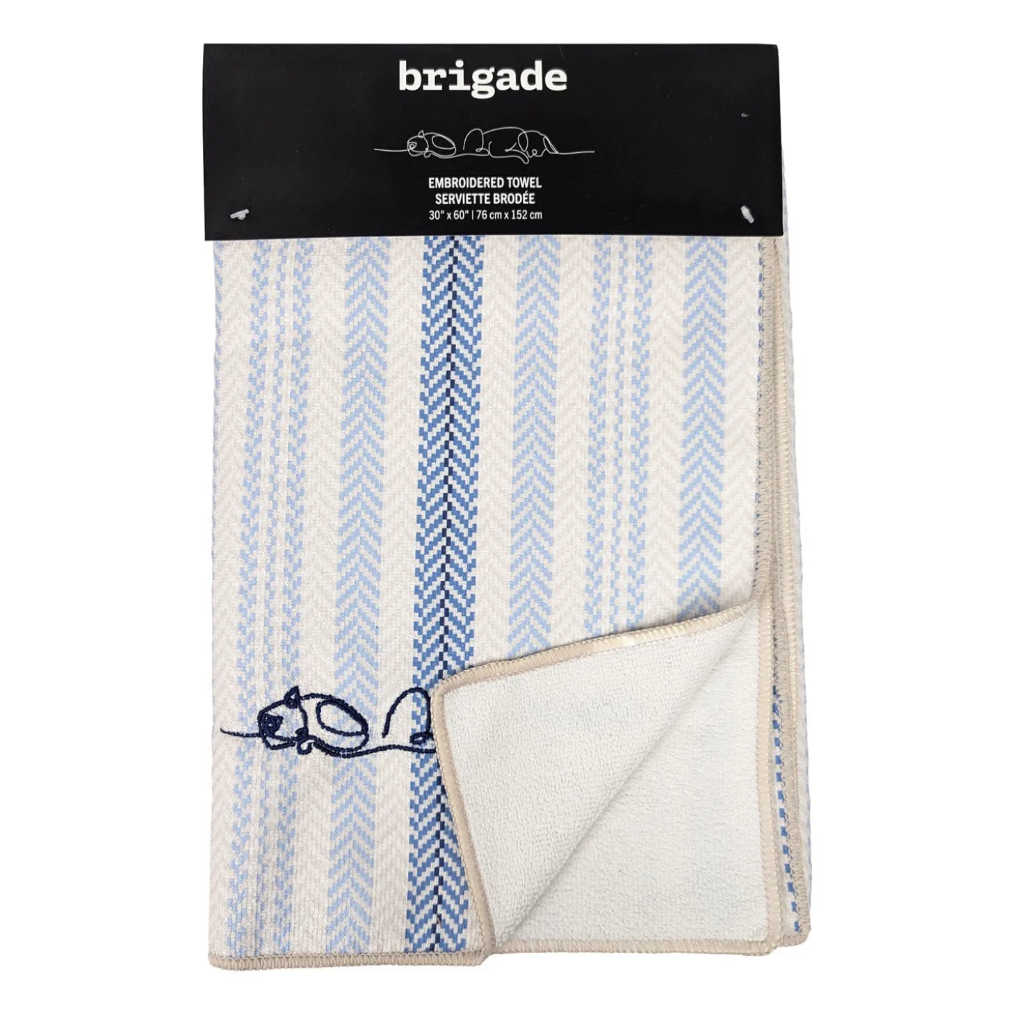 Microfiber Towel, Coronet Blue Stripes