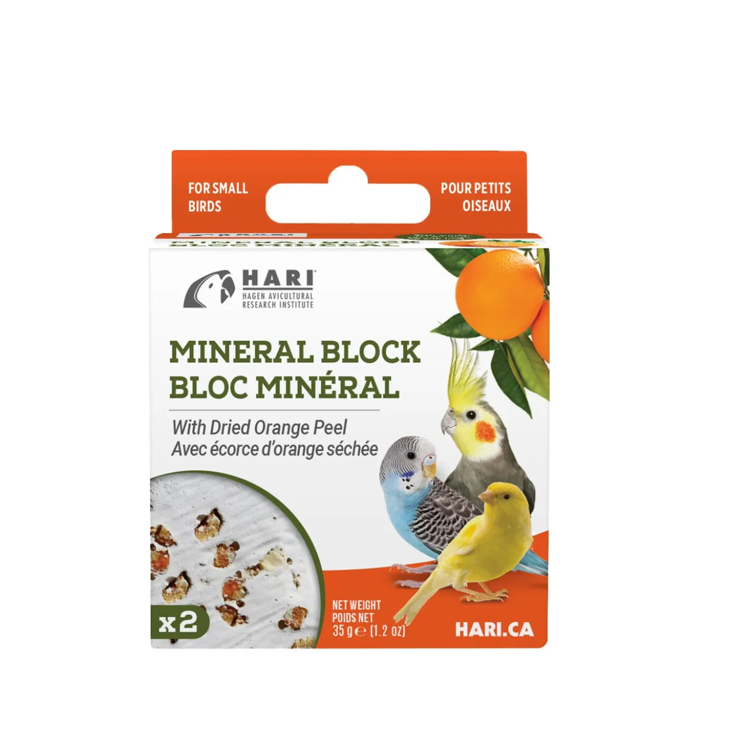 Mineral Block with Dried Orange Peel
