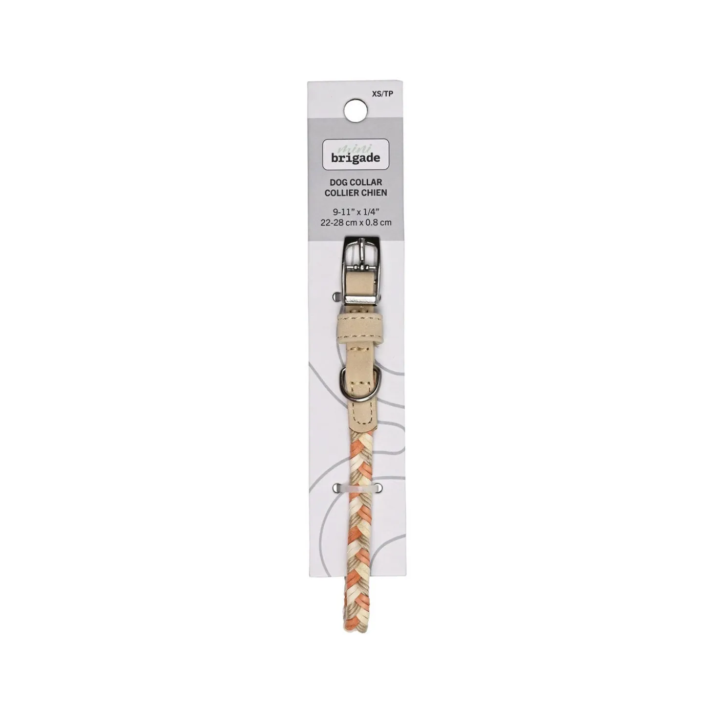 Mini Braided Collar for Dogs, Pink