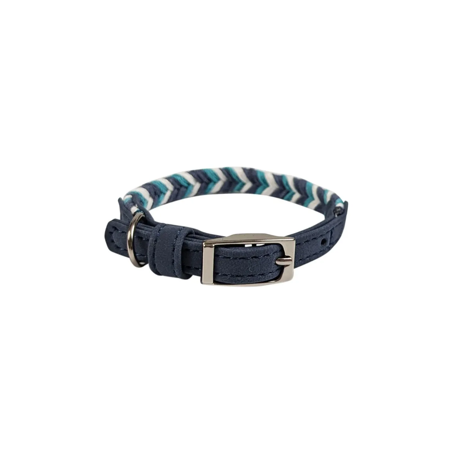 Mini Braided Collar for Dogs, Blue