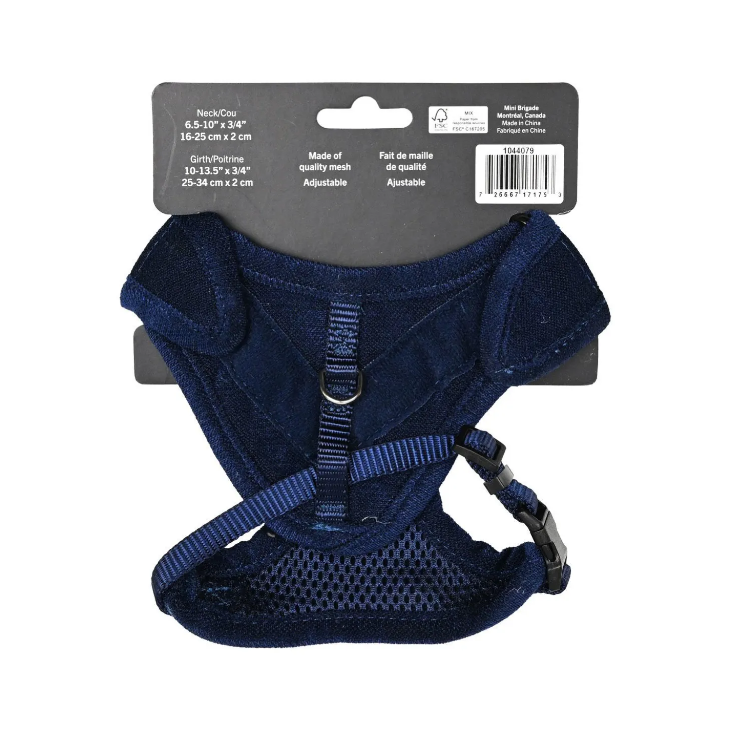 Mini Mesh Harness for Dogs, Navy Blue