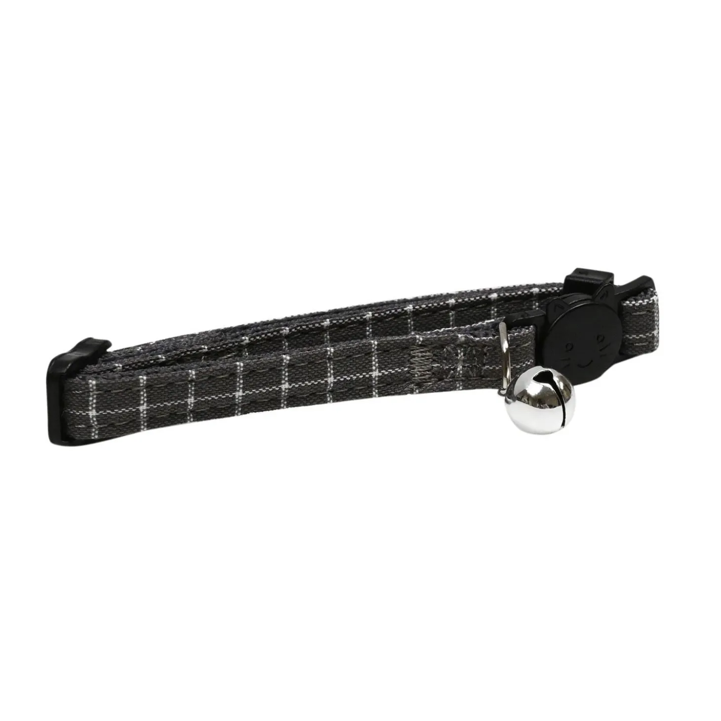 Mini Nylon Collar for Cats, Gray Square