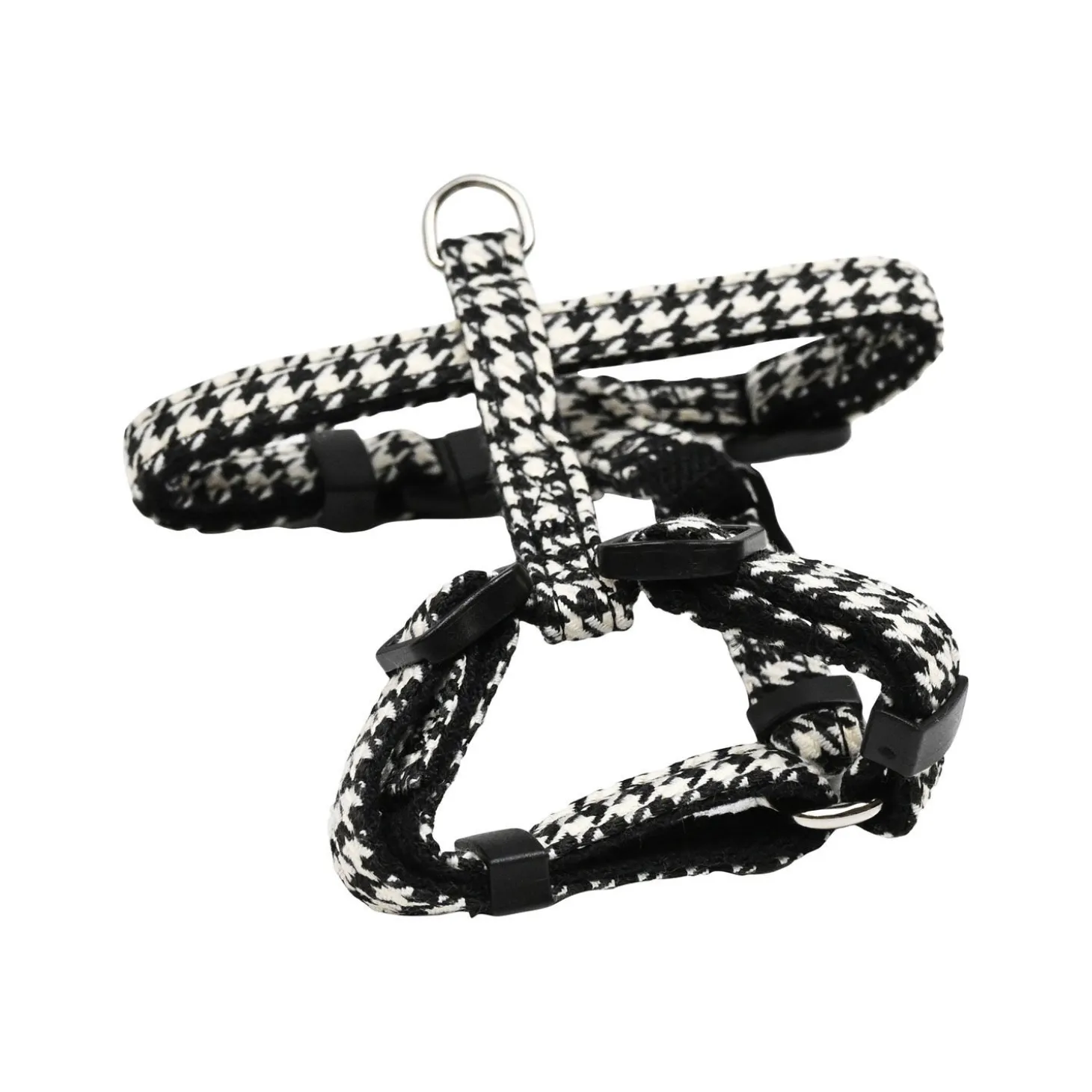 Mini Nylon Harness for Dogs, Houndstooth