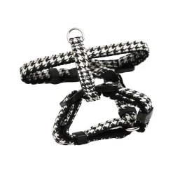 Mini Nylon Harness for Dogs, Houndstooth
