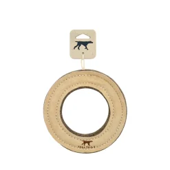 Natural Leather Ring Dog Toy