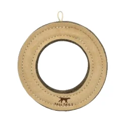 Natural Leather Ring Dog Toy