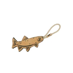 Natural Leather Trout Dog Tug Toy