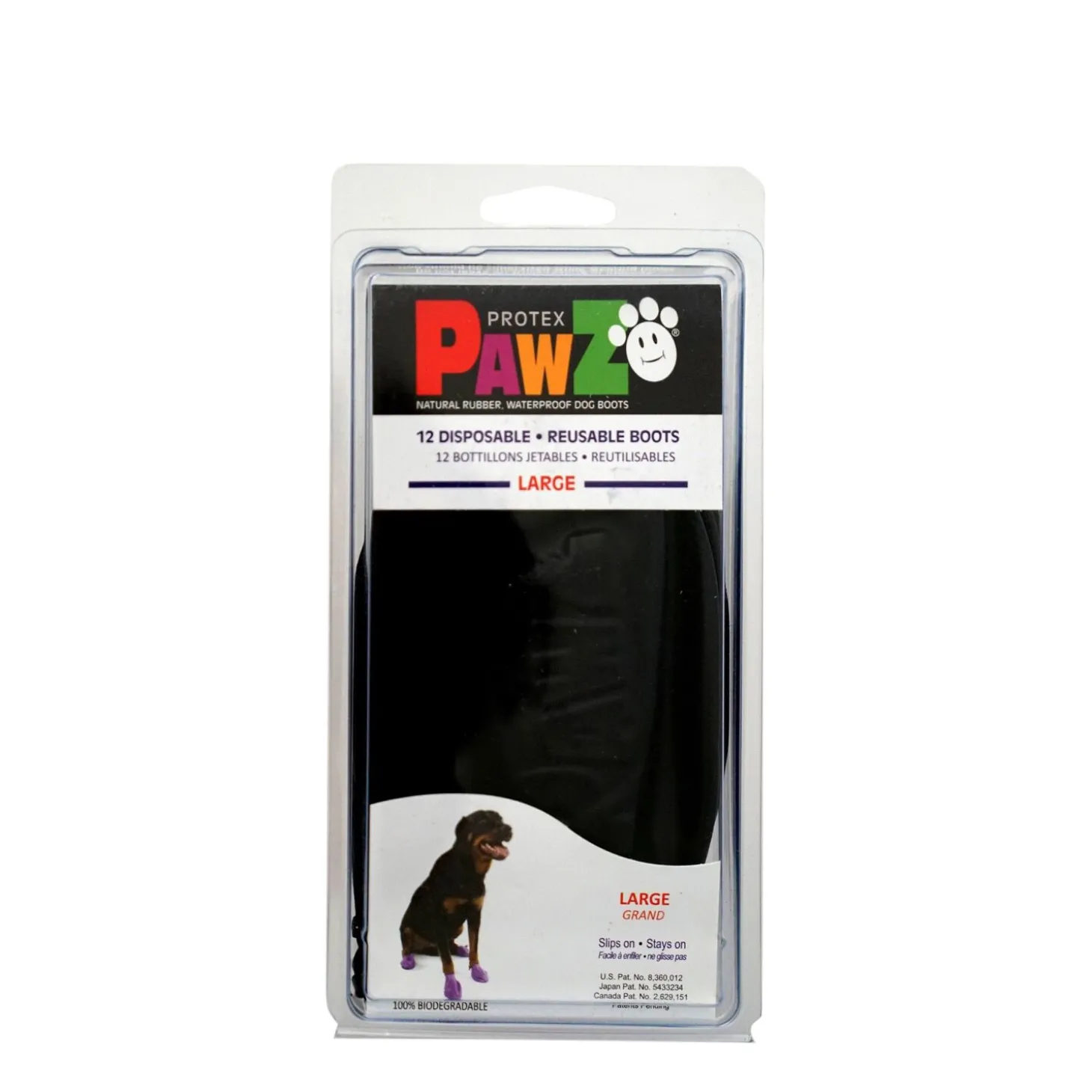 Natural Rubber Waterproof Dog Boots, L