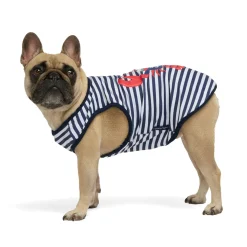 Nautical Striped Tank Top with Lobster Print for Dogs