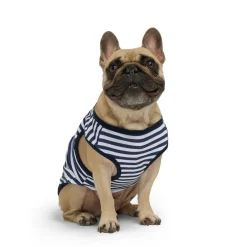 Nautical Striped Tank Top with Lobster Print for Dogs
