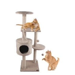 Norway Three Tiered Cat Tree with House and Toys