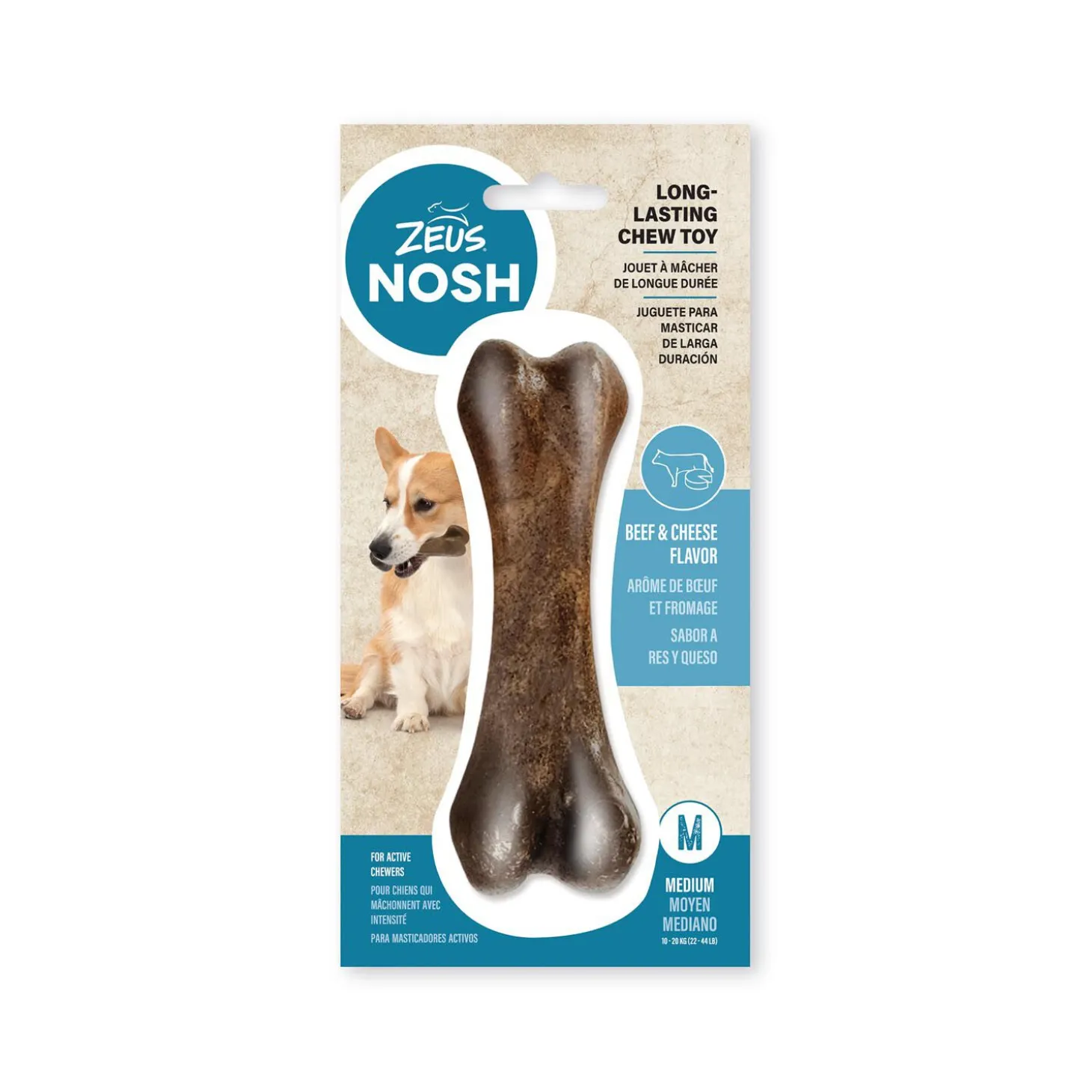 Nosh Strong Chew Bone, beef and cheese flavour