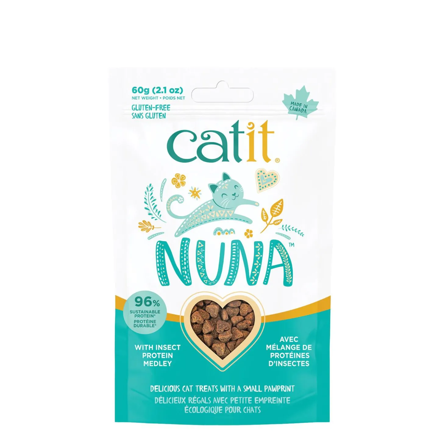 Nuna treats with insect protein medley for cats