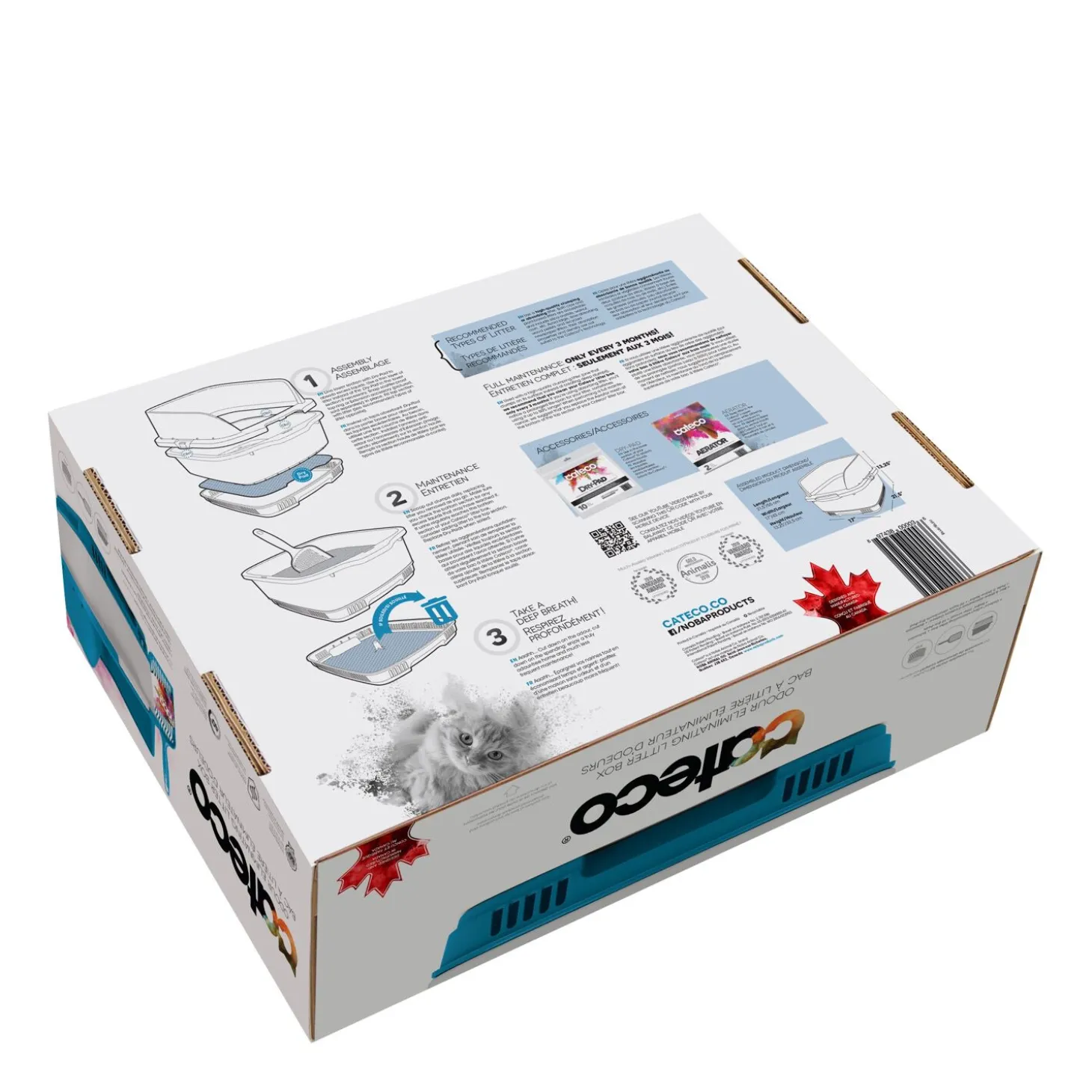 Odour proof litter box, blue starter kit