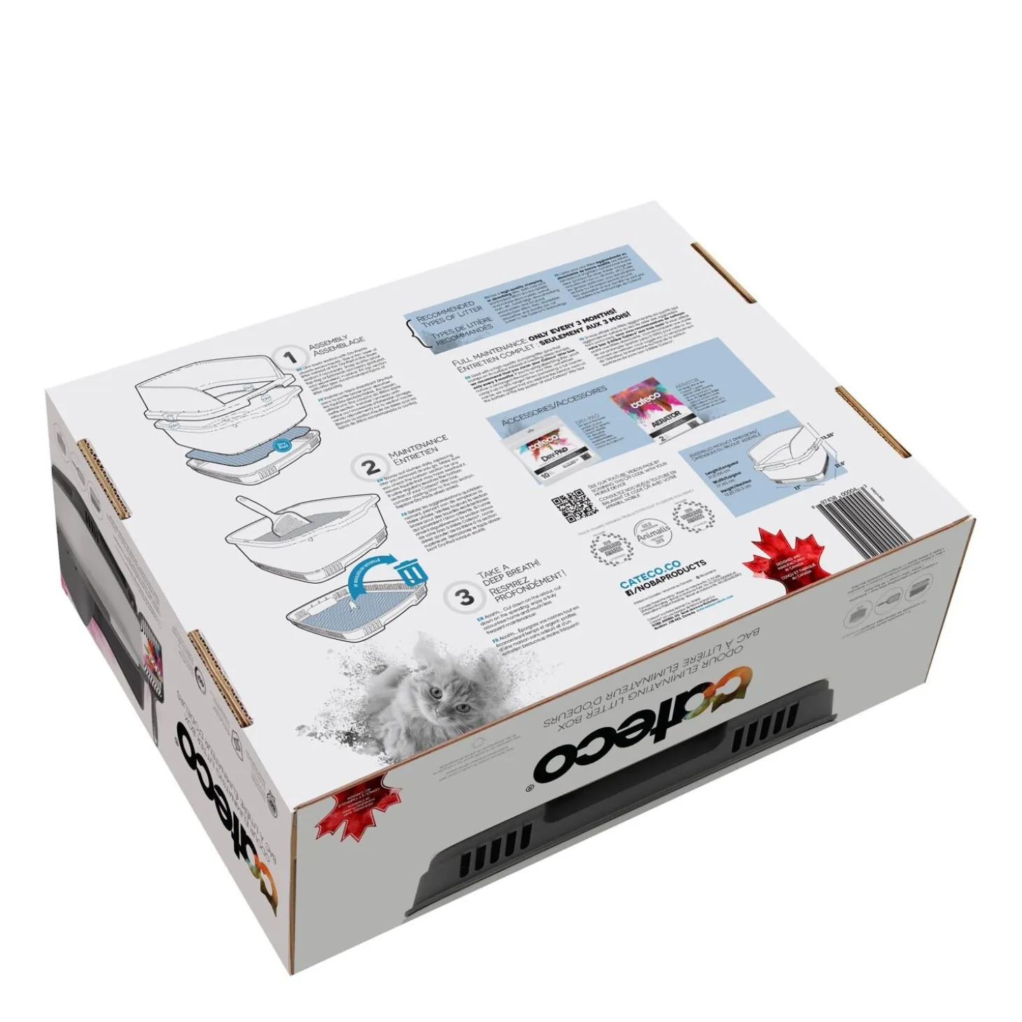 Odour Proof Litter Box, Grey Starter Kit