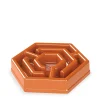 Orange "Hexa" slow feeder
