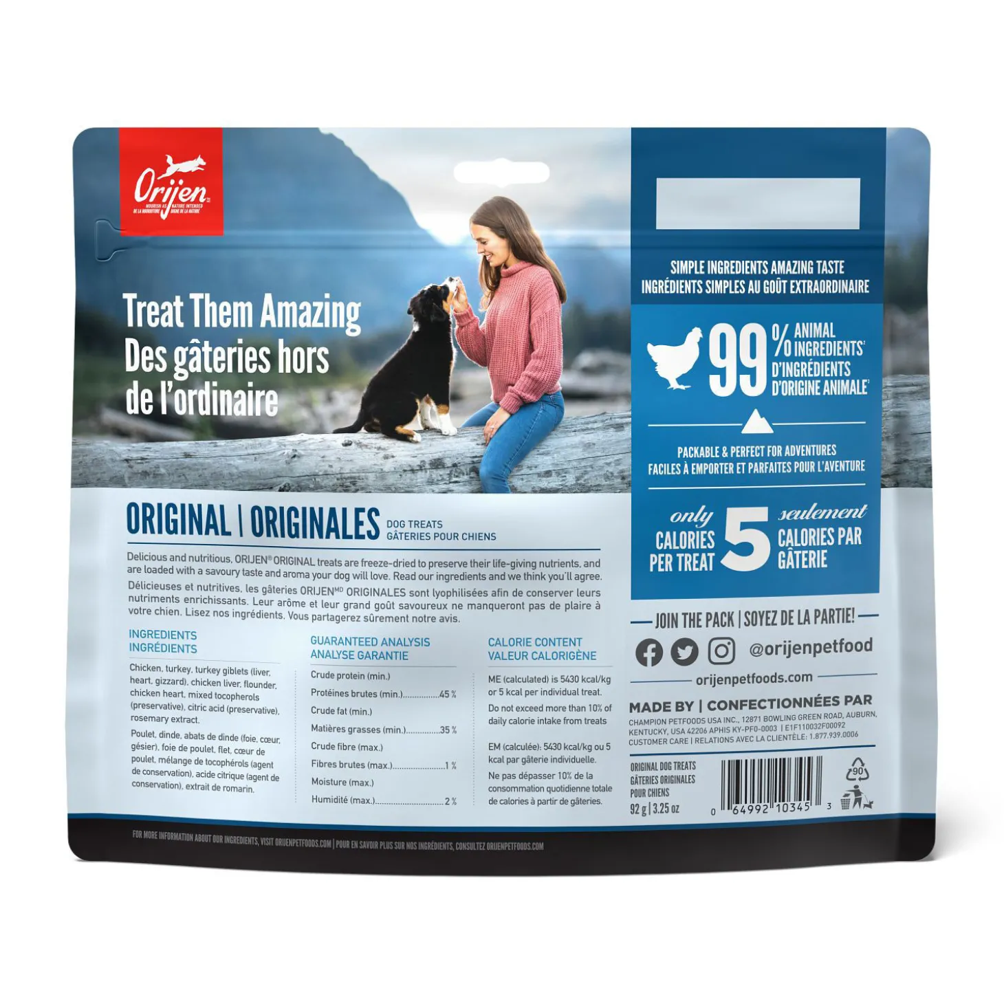 Original Freeze-Dried Dog Treats, 92 g