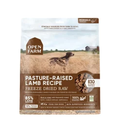 Pasture-raised lamb freeze dried raw dog food