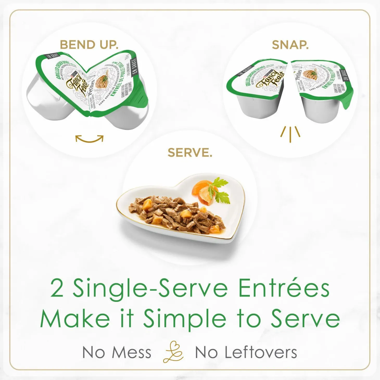 Petites wet food for cats, grilled chicken and rice