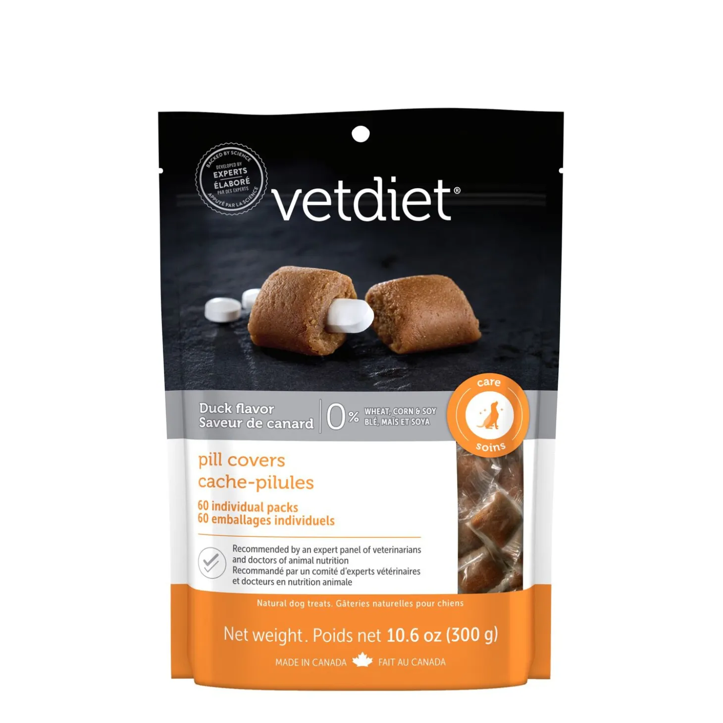 Pill covers for dogs, duck flavour