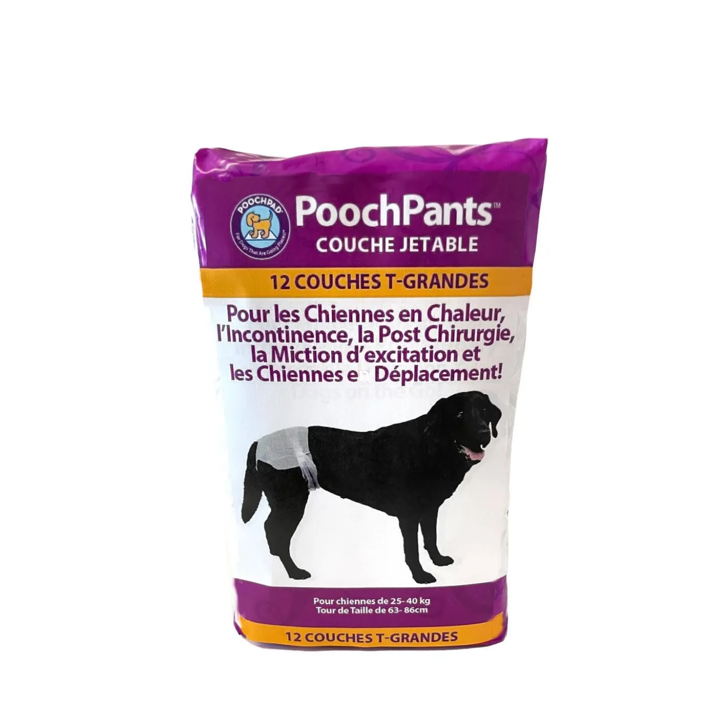 PoochPants Disposable Absorbent Diaper for Dogs, XL