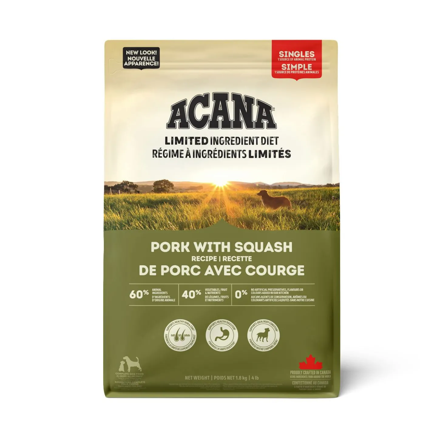 Pork & Squash Dry Dog Food Recipe, 1.8 kg