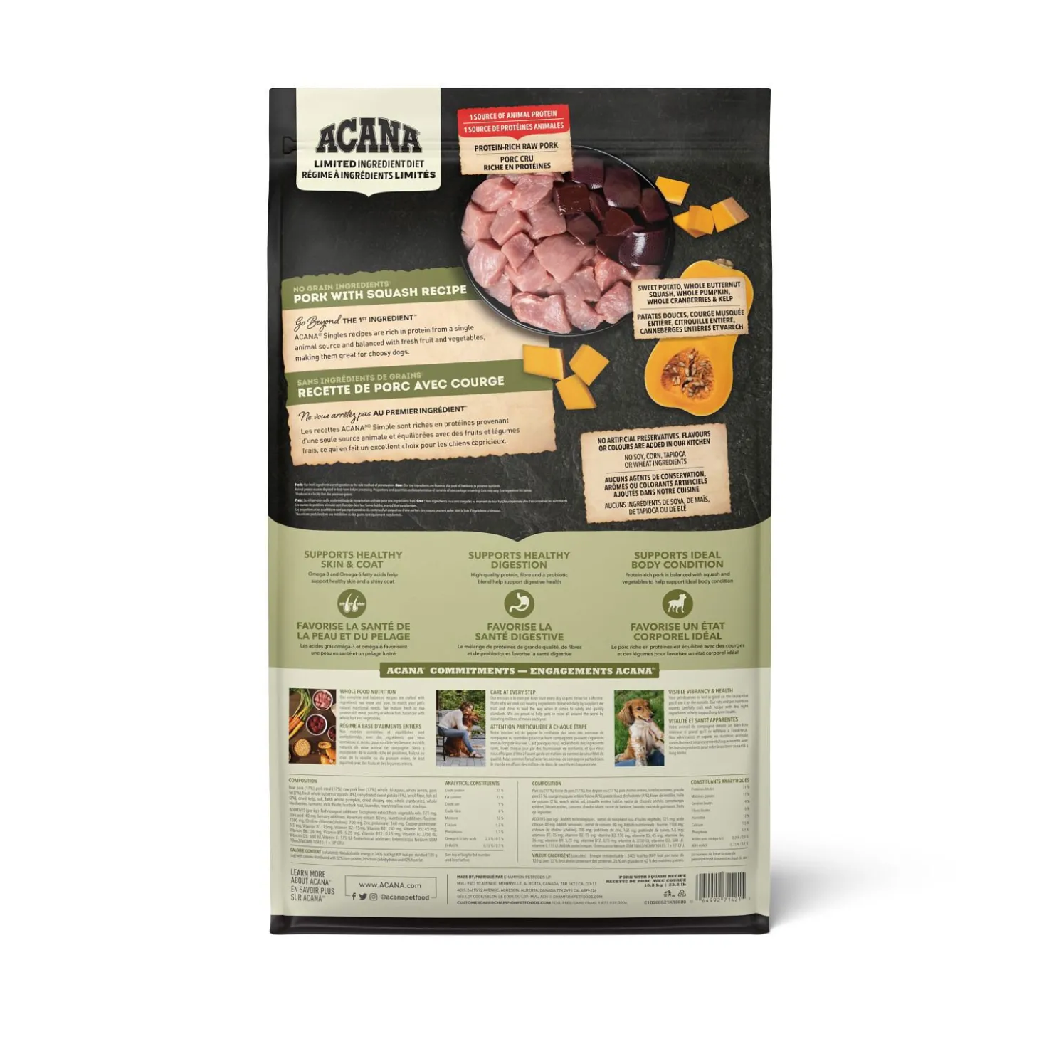 Pork & Squash Dry Dog Food Recipe, 10.8 kg