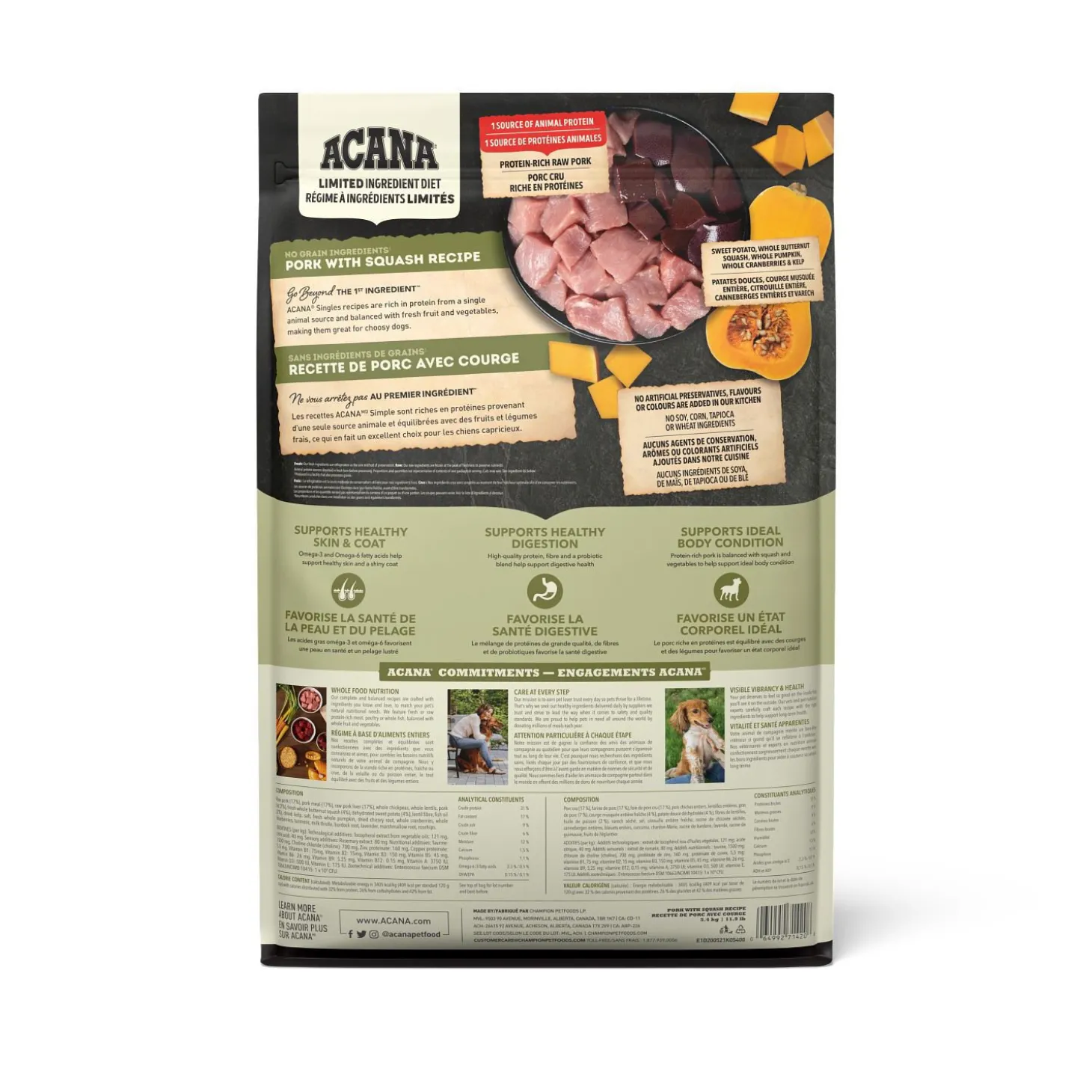 Pork & Squash Dry Dog Food Recipe, 5.4 kg