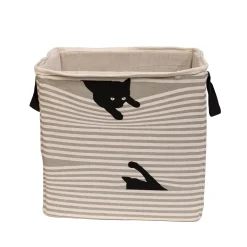 Printed Cotton Basket with Handles