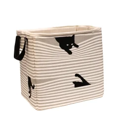 Printed Cotton Basket with Handles