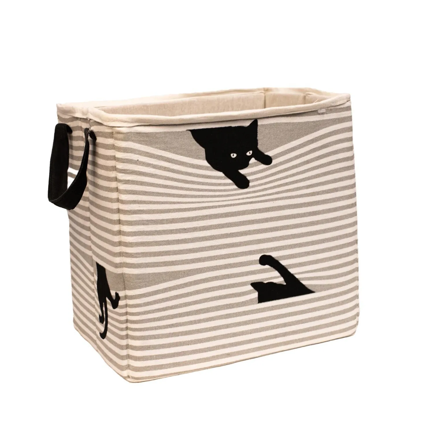 Printed Cotton Basket with Handles
