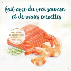 Pâté of salmon & shrimp wet food for adult cats