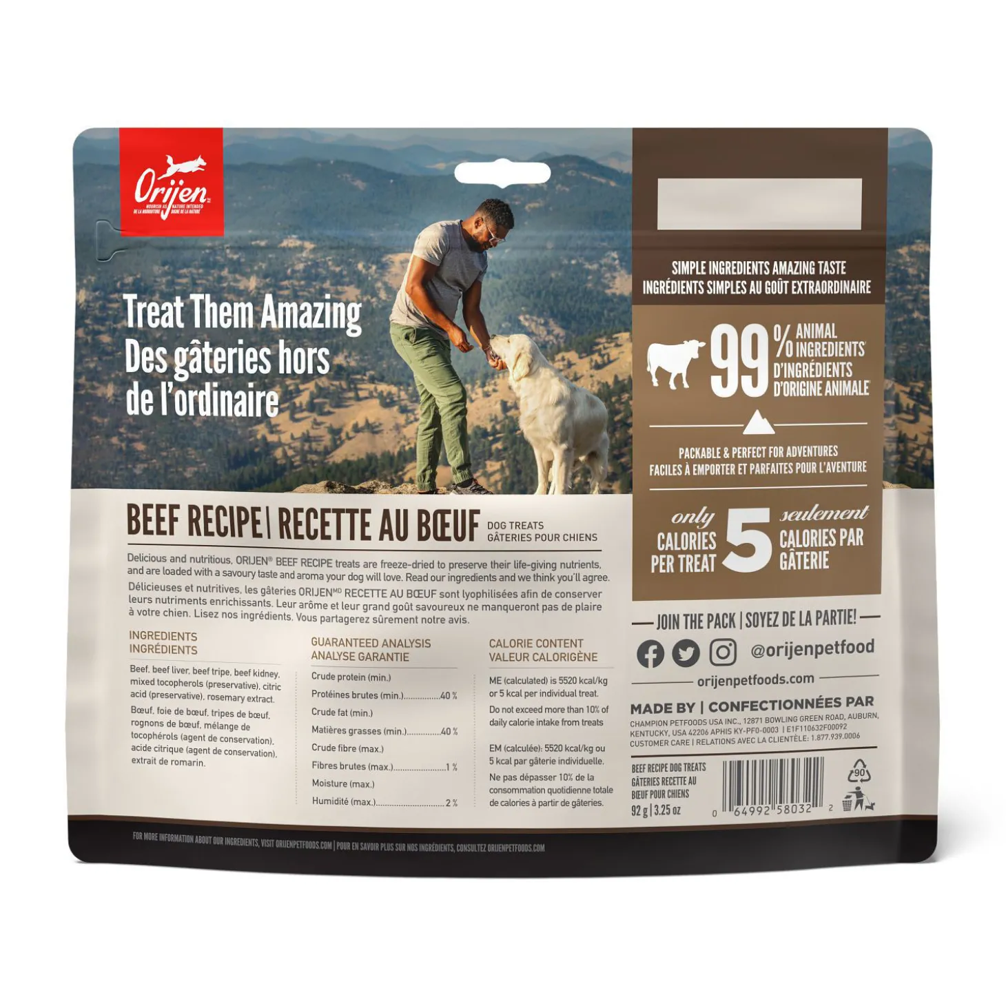 Ranch-Raised Beef Freeze-Dried Dog Treats, 92 g