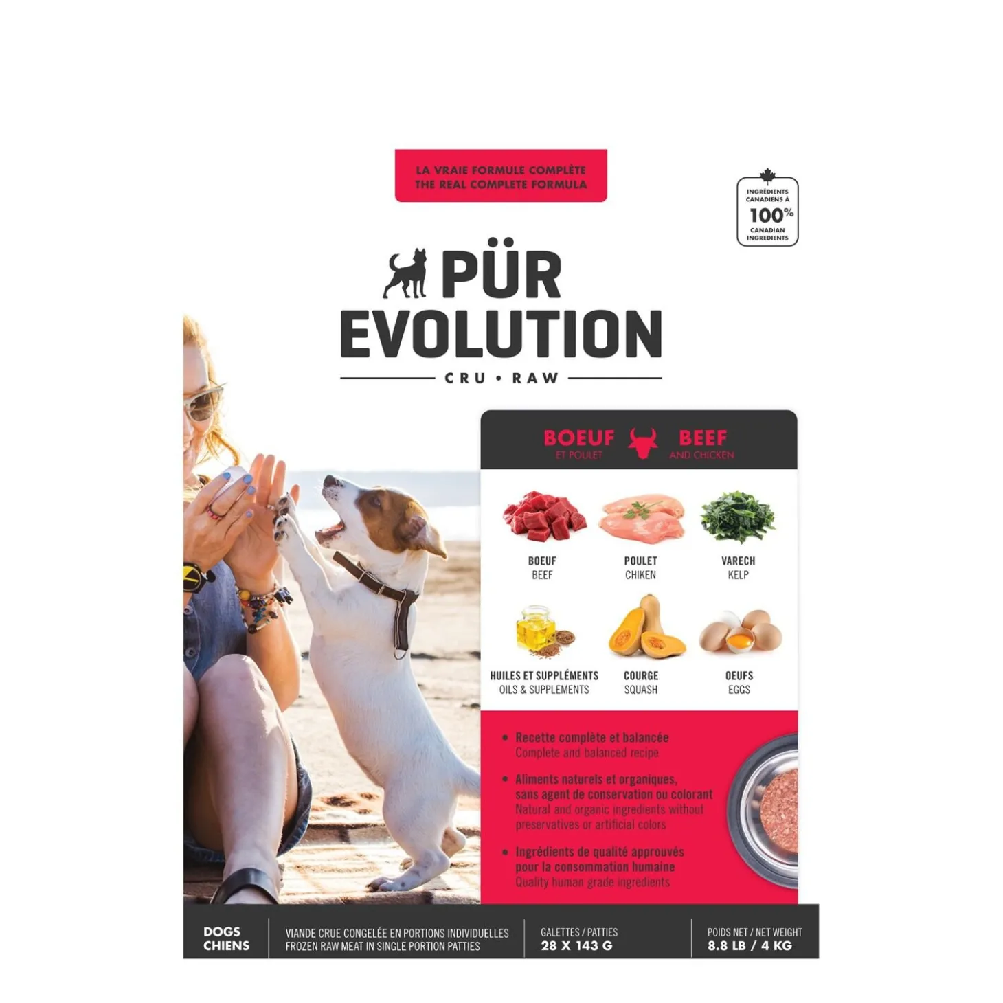 Raw Dog Food, Beef and Chicken