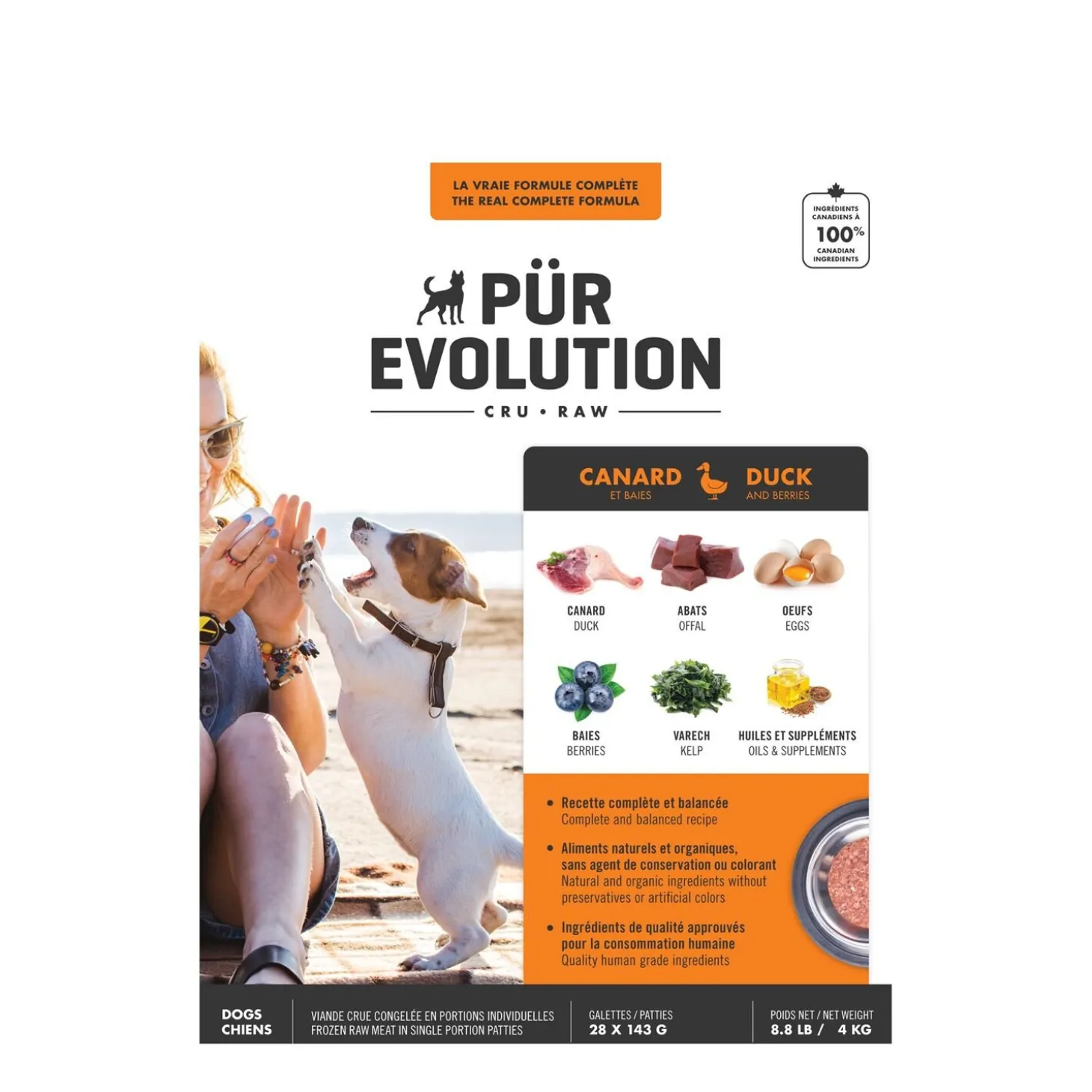 Raw Dog Food, Duck and Berries