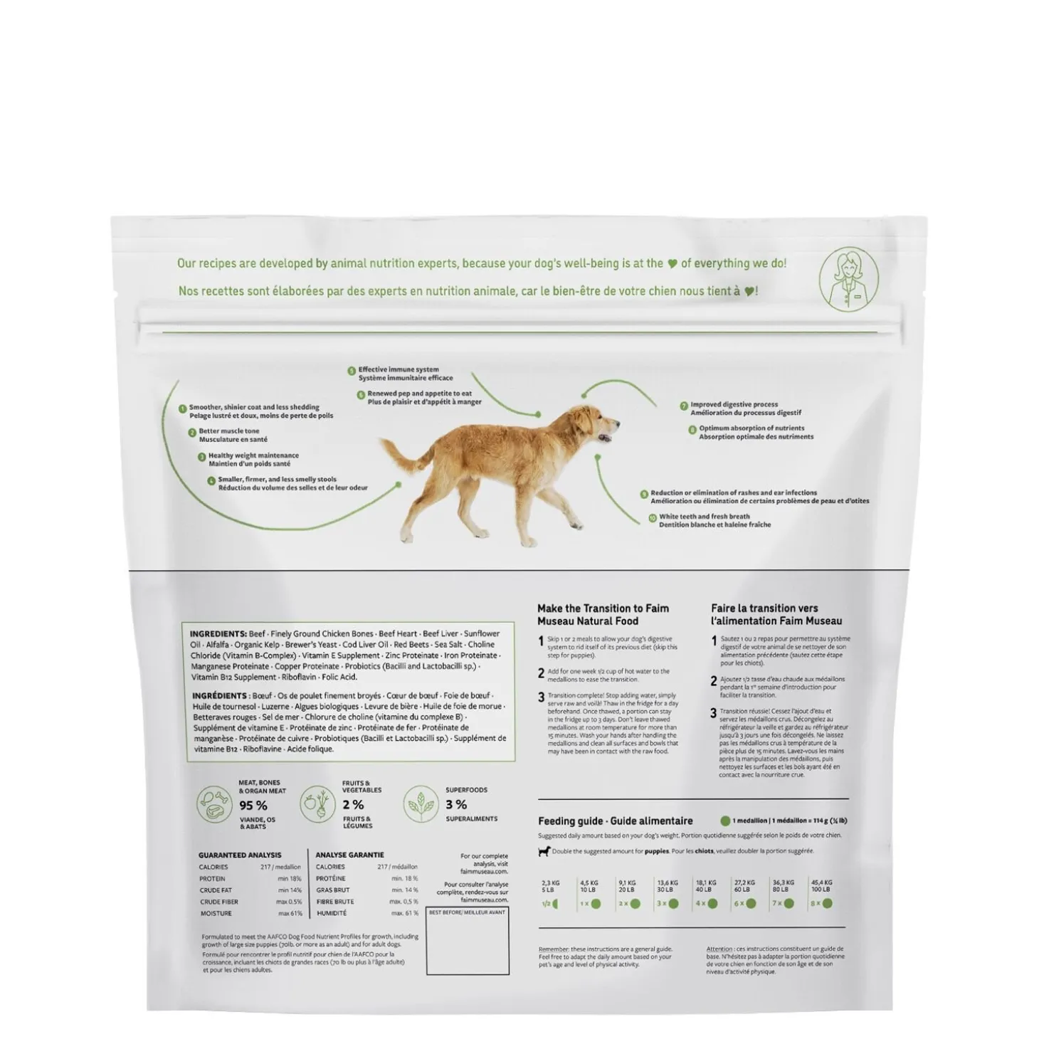 Raw dog food, simply beef
