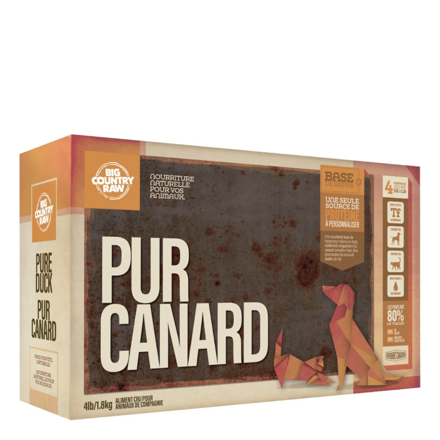 Raw Food Pure Duck Dinner, 1.8 kg