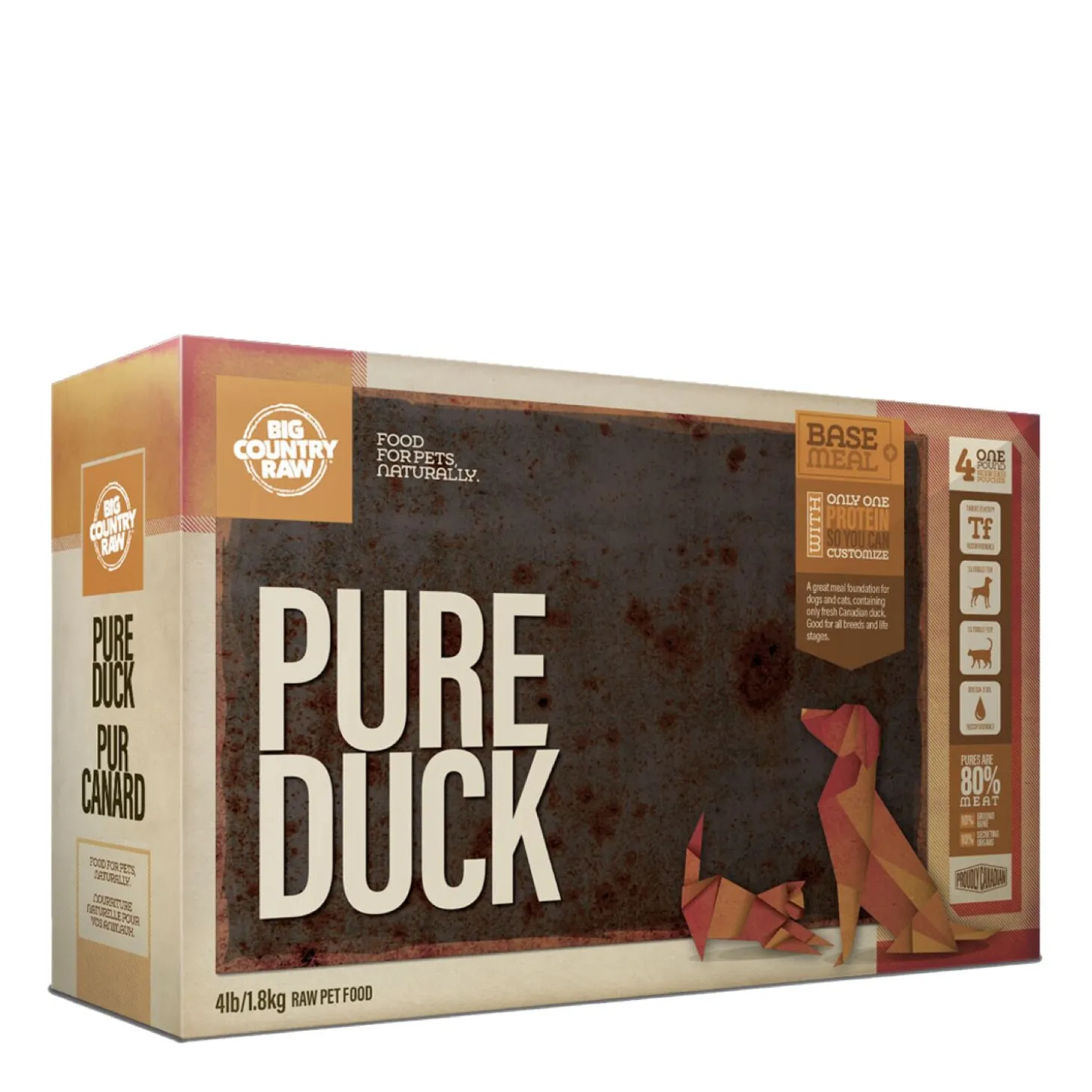 Raw Food Pure Duck Dinner, 1.8 kg