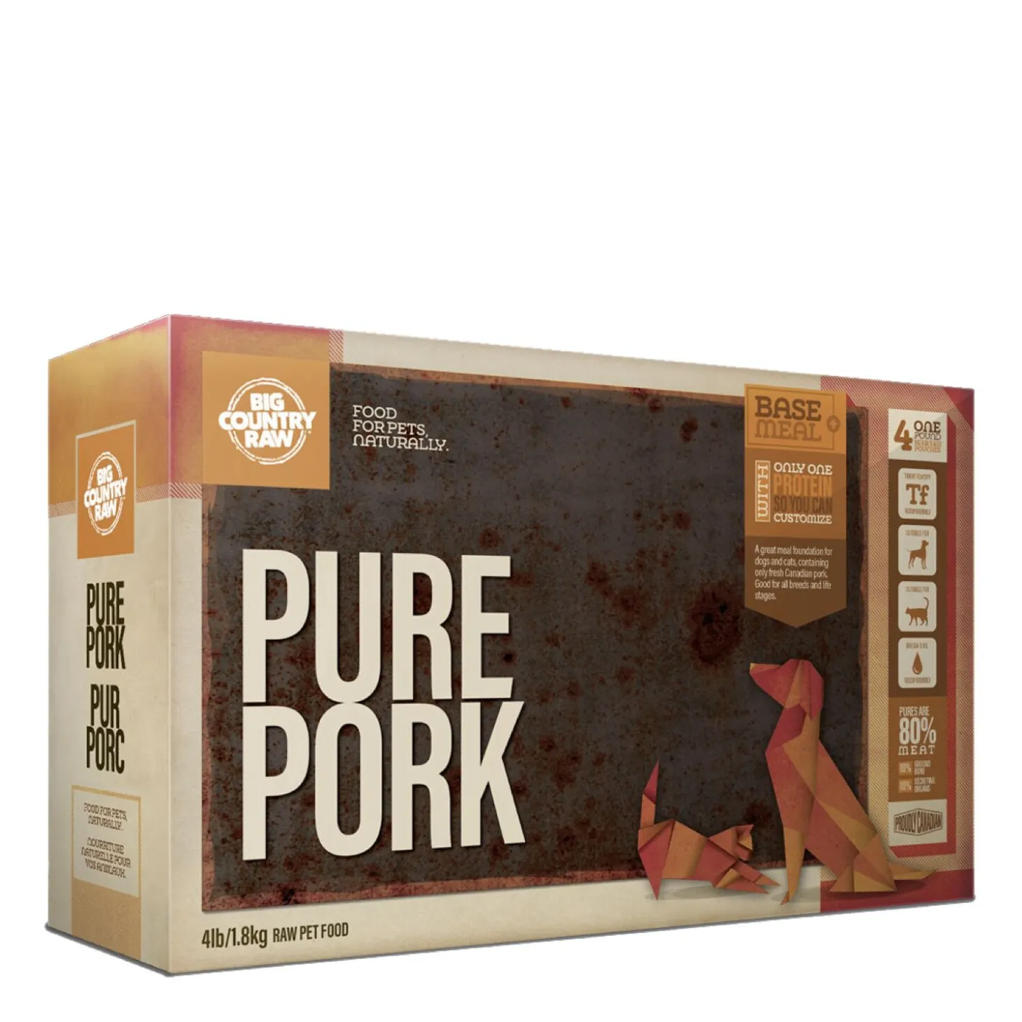 Raw Food Pure Pork Dinner, 1.8 kg