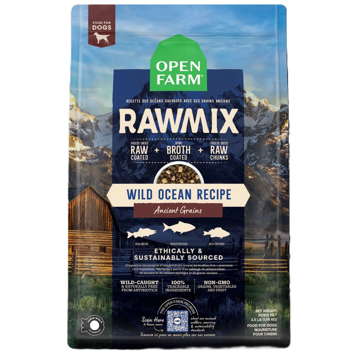 RawMix Wild Ocean Recipe with Ancient Grains Dry Dog Food, 9.07 kg