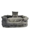 Rectangular Luxury Velour Pet Bed