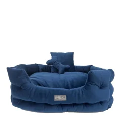 Rectangular Luxury Velour Pet Bed