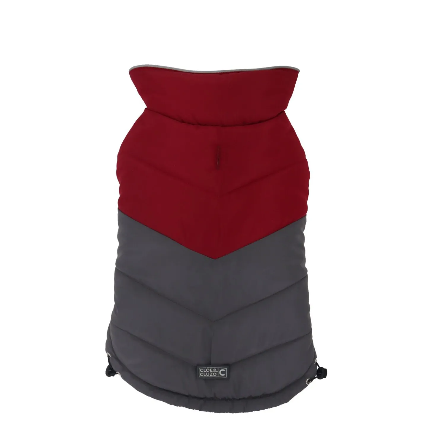 Red Reversible Dog Winter Wrap, L