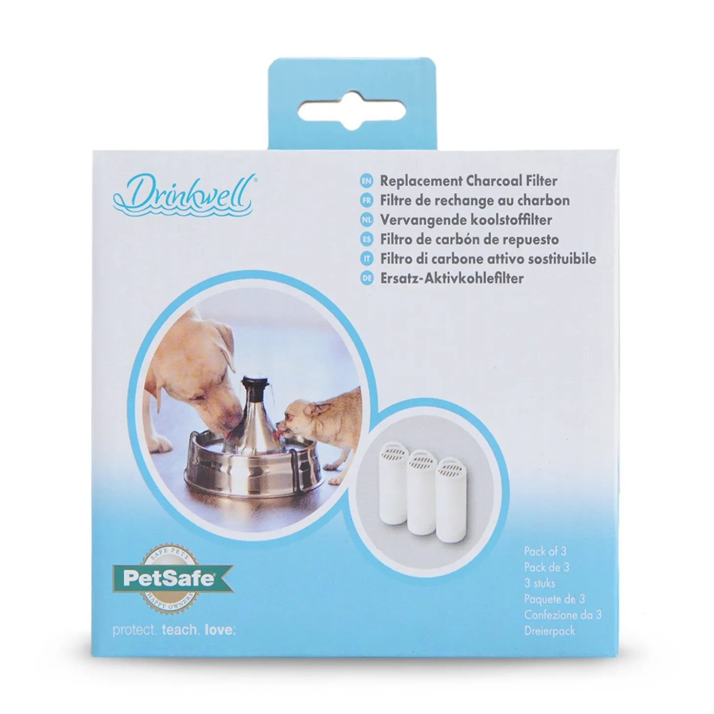 Replacement charcoal filters for Drinkwell 360 drinking fountain