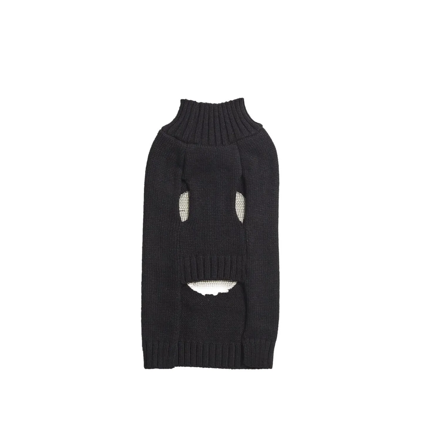 Reversible Sequins Skull Mock Neck Sweater